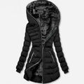 Damen Wintermantel mit Kapuze und Mid-Length Schnitt - J&B - 11 - Jasminaboutique.com