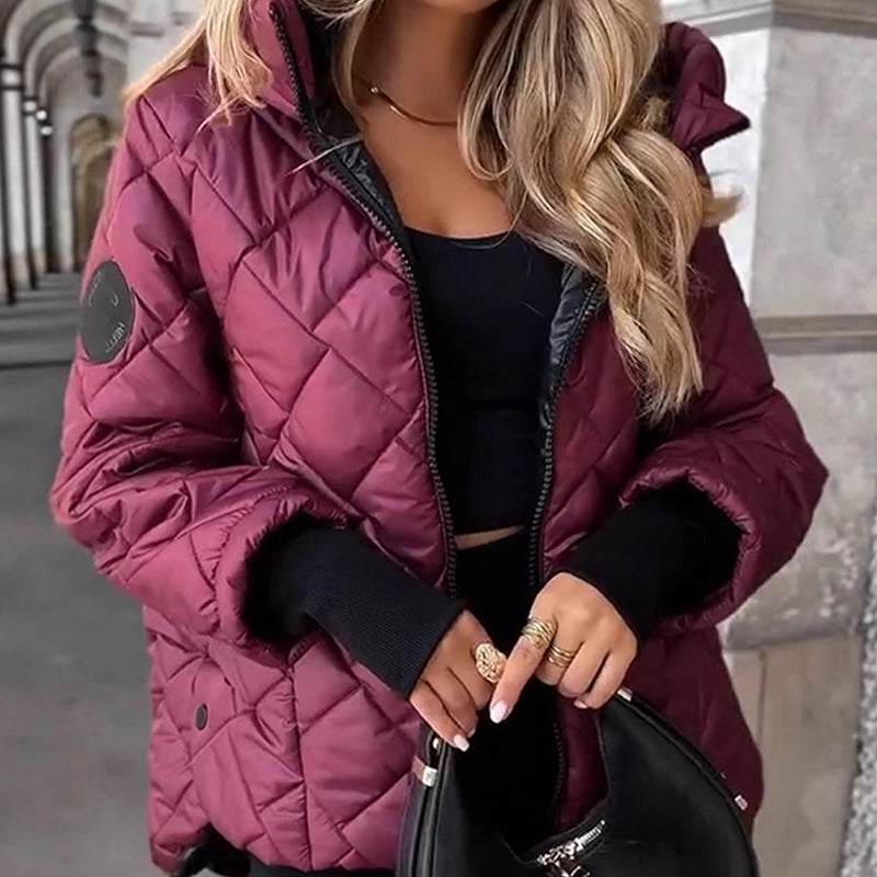 Damen Jacke mit Kapuze und modernem Steppmuster - J&B - 1 - Jasminaboutique.com