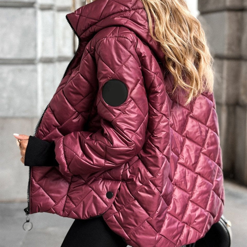 Damen Jacke mit Kapuze und modernem Steppmuster - J&B - 7 - Jasminaboutique.com