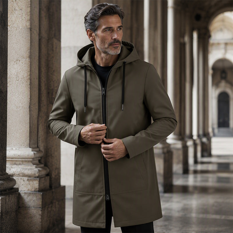 Jacke Herren mit Kapuze – Mid-Länge für eleganten Schutz - J&B - 4 - Jasminaboutique.com