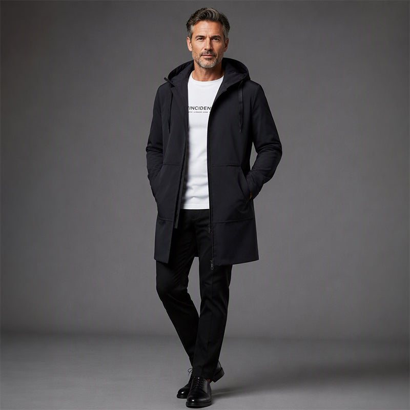 Jacke Herren mit Kapuze – Mid-Länge für eleganten Schutz - J&B - 6 - Jasminaboutique.com