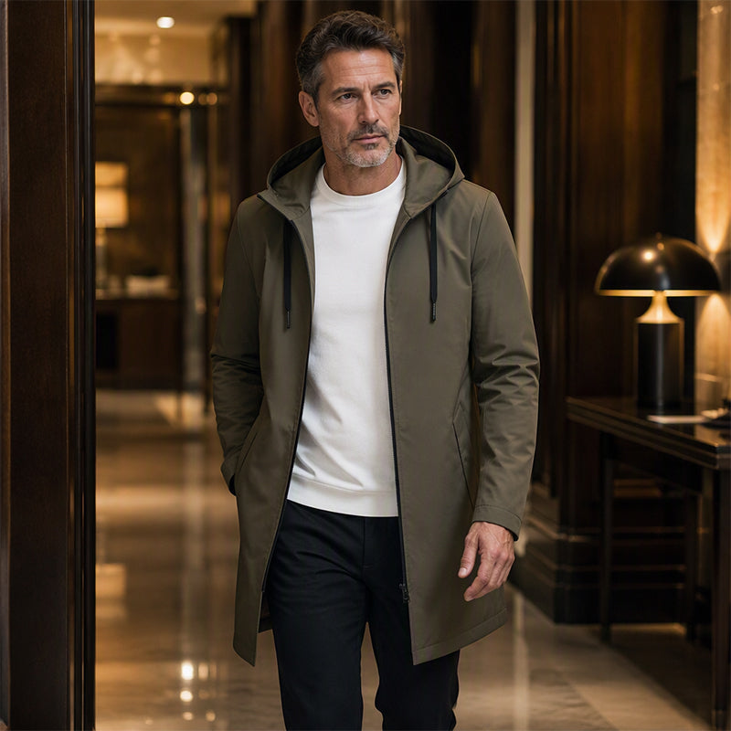 Jacke Herren mit Kapuze – Mid-Länge für eleganten Schutz - J&B - 7 - Jasminaboutique.com
