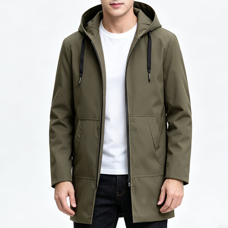 Jacke Herren mit Kapuze – Mid-Länge für eleganten Schutz - J&B - 9 - Jasminaboutique.com
