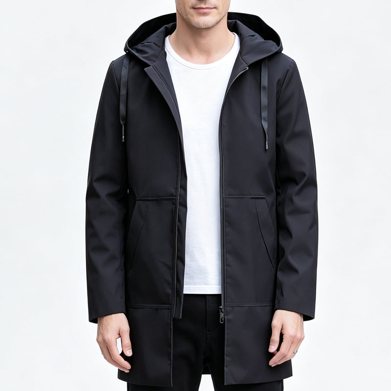 Jacke Herren mit Kapuze – Mid-Länge für eleganten Schutz - J&B - 10 - Jasminaboutique.com
