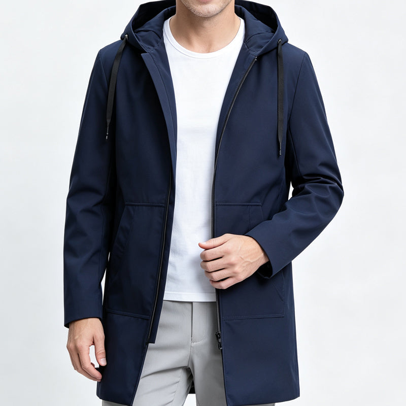 Jacke Herren mit Kapuze – Mid-Länge für eleganten Schutz - J&B - 11 - Jasminaboutique.com