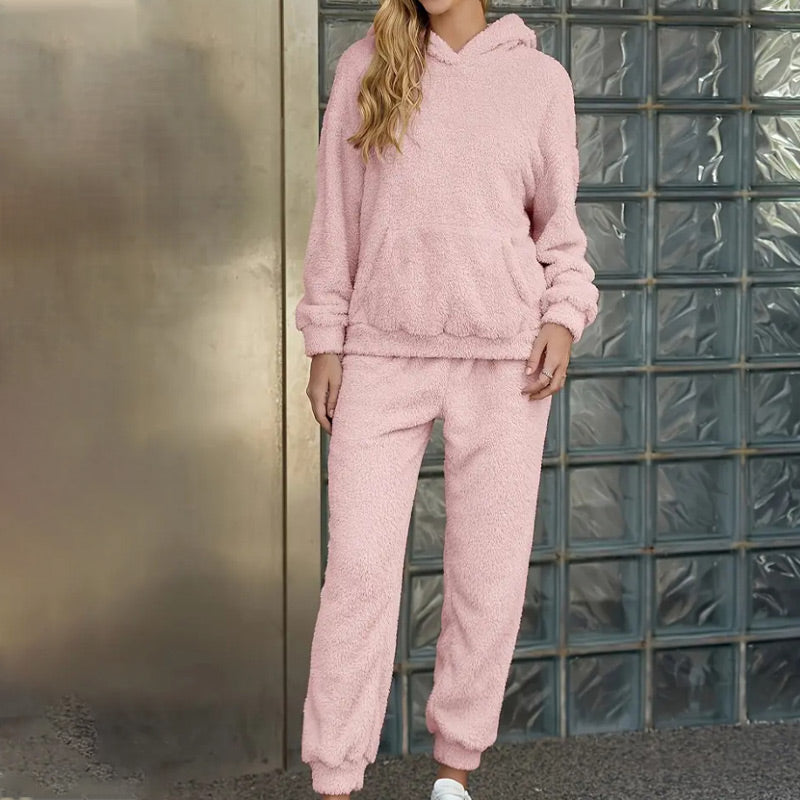 Zwei-Teiliges Set Damen mit Kapuze und praktischen Taschen - J&B - 5 - Jasminaboutique.com