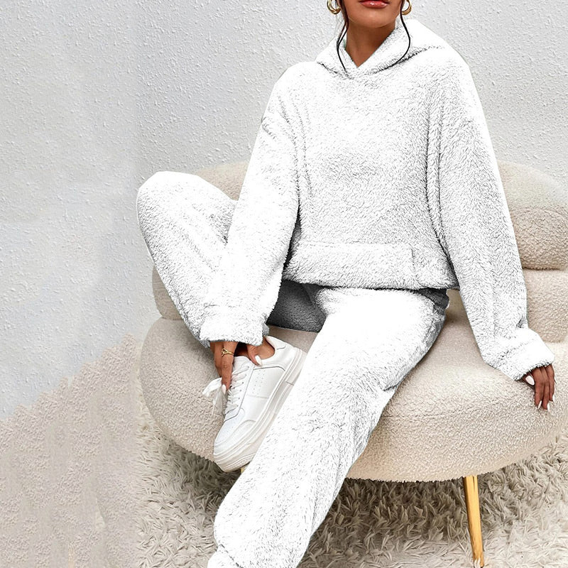 Zwei-Teiliges Set Damen mit Kapuze und praktischen Taschen - J&B - 9 - Jasminaboutique.com