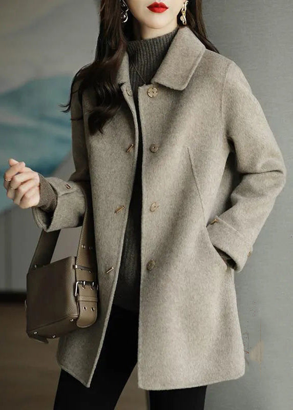 Wollmantel Damen mit klassischem Schnitt und eleganten Details - J&B - 1 - Jasminaboutique.com