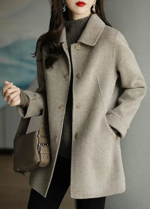 Wollmantel Damen mit klassischem Schnitt und eleganten Details - J&B - 3 - Jasminaboutique.com