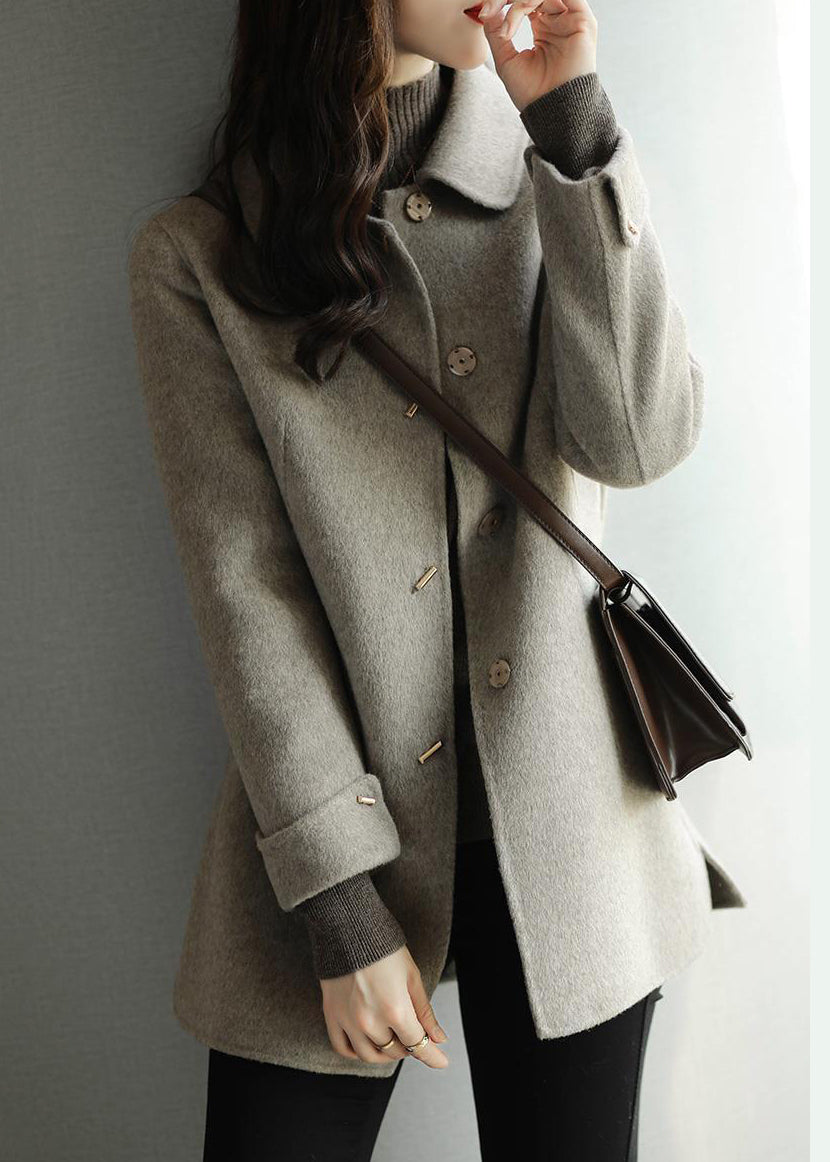 Wollmantel Damen mit klassischem Schnitt und eleganten Details - J&B - 4 - Jasminaboutique.com