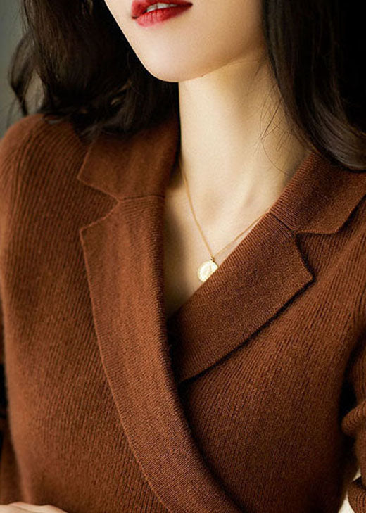 Pullover Damen mit Reverskragen und asymmetrischem Schnitt - J&B - 8 - Jasminaboutique.com