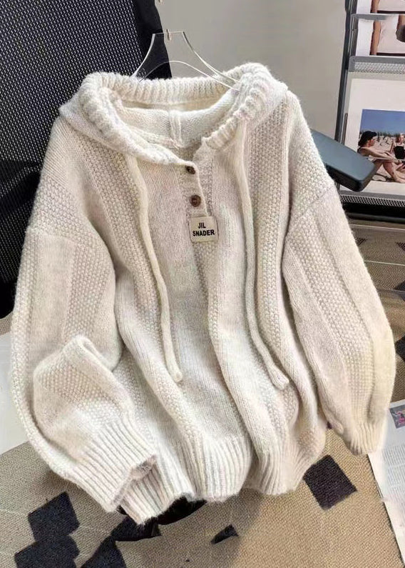 Pullover Damen mit Kapuze und Knopfleiste - J&B - 2 - Jasminaboutique.com
