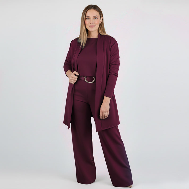Lounge Set Damen mit Cardigan, Oberteil und Hose - J&B - 17 - Jasminaboutique.com