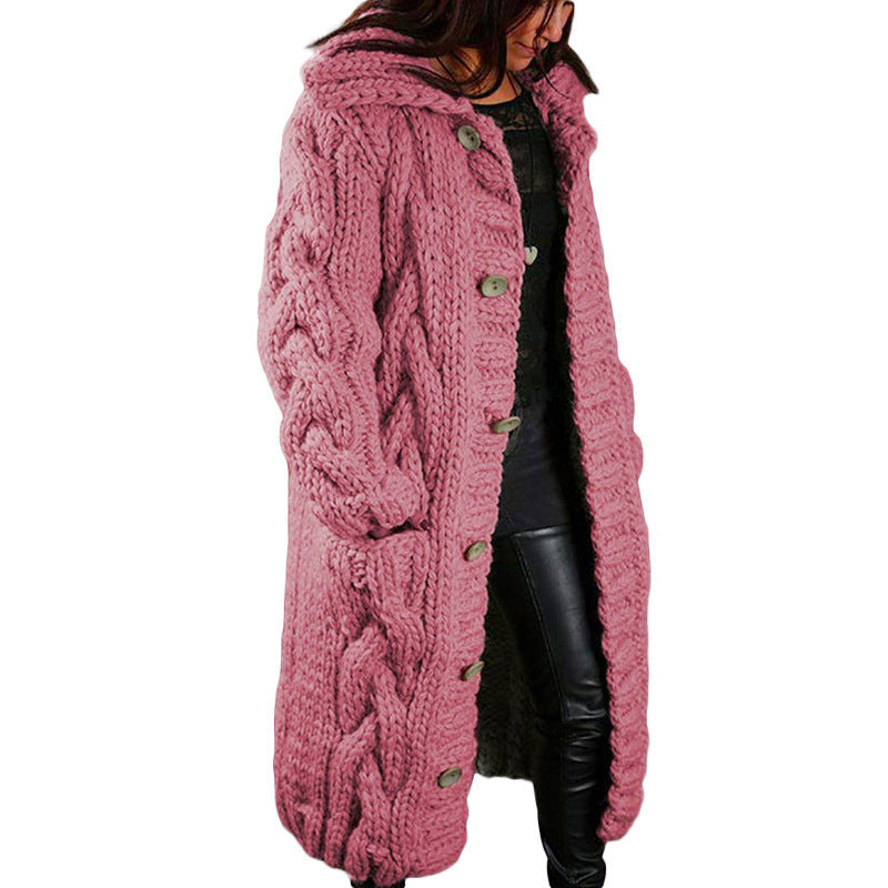 Cardigan Damen mit Kapuze und Zopfmuster - J&B - 2 - Jasminaboutique.com