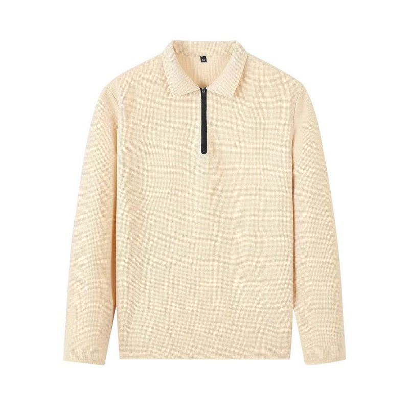 Herren Waffelstrick-Set: Sweatshirt mit Quarter-Zip & gerade Hose - J&B - 8 - Jasminaboutique.com
