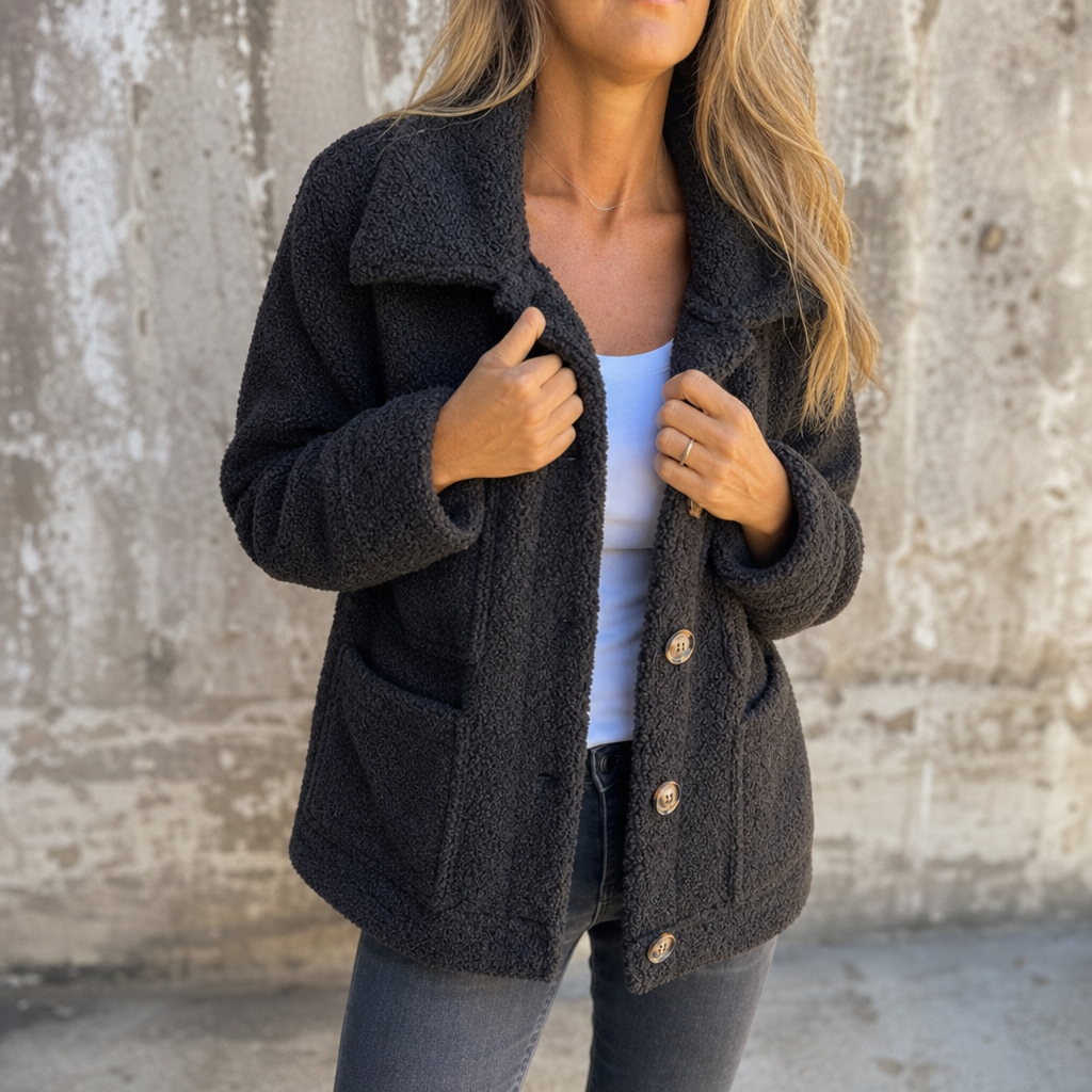 Jacke Damen mit Knopfleiste und lässigem Schnitt - J&B - 2 - Jasminaboutique.com