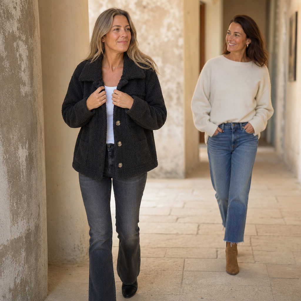 Jacke Damen mit Knopfleiste und lässigem Schnitt - J&B - 4 - Jasminaboutique.com