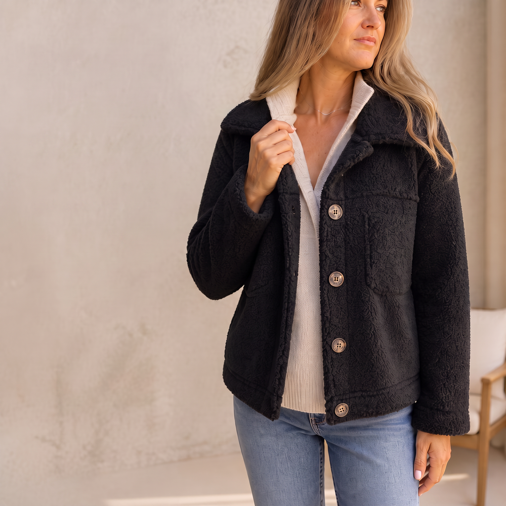 Jacke Damen mit Knopfleiste und lässigem Schnitt - J&B - 6 - Jasminaboutique.com