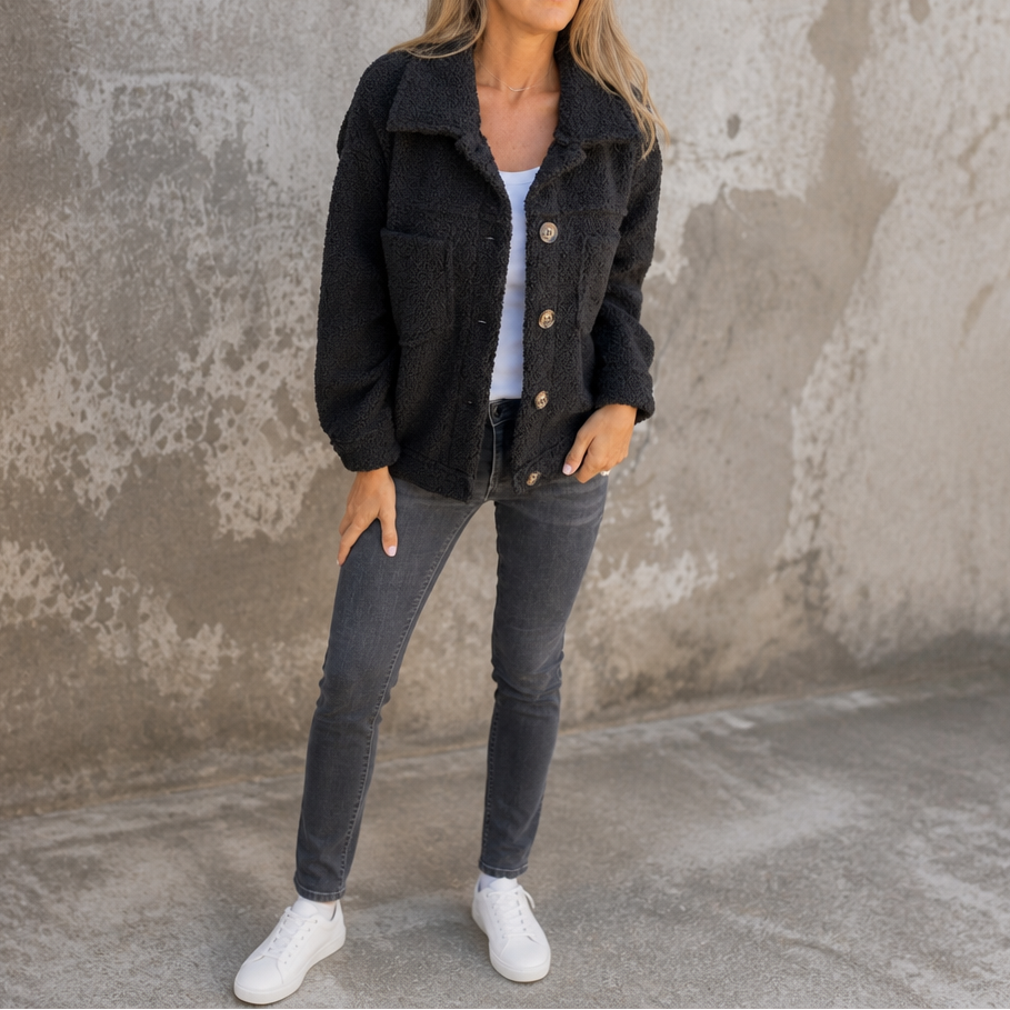 Jacke Damen mit Knopfleiste und lässigem Schnitt - J&B - 15 - Jasminaboutique.com