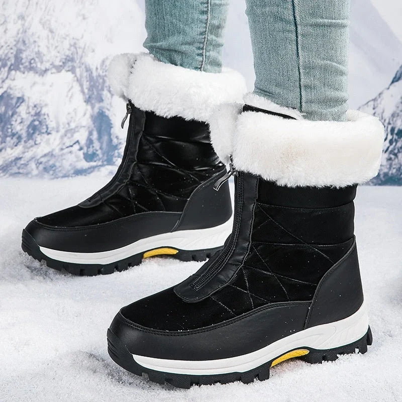 Boots Damen mit Futter und Reißverschluss - J&B - 15 - Jasminaboutique.com