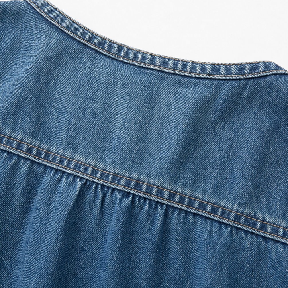 Maxikleid Damen mit weitem Schnitt und Knopfleiste - J&B - 7 - Jasminaboutique.com