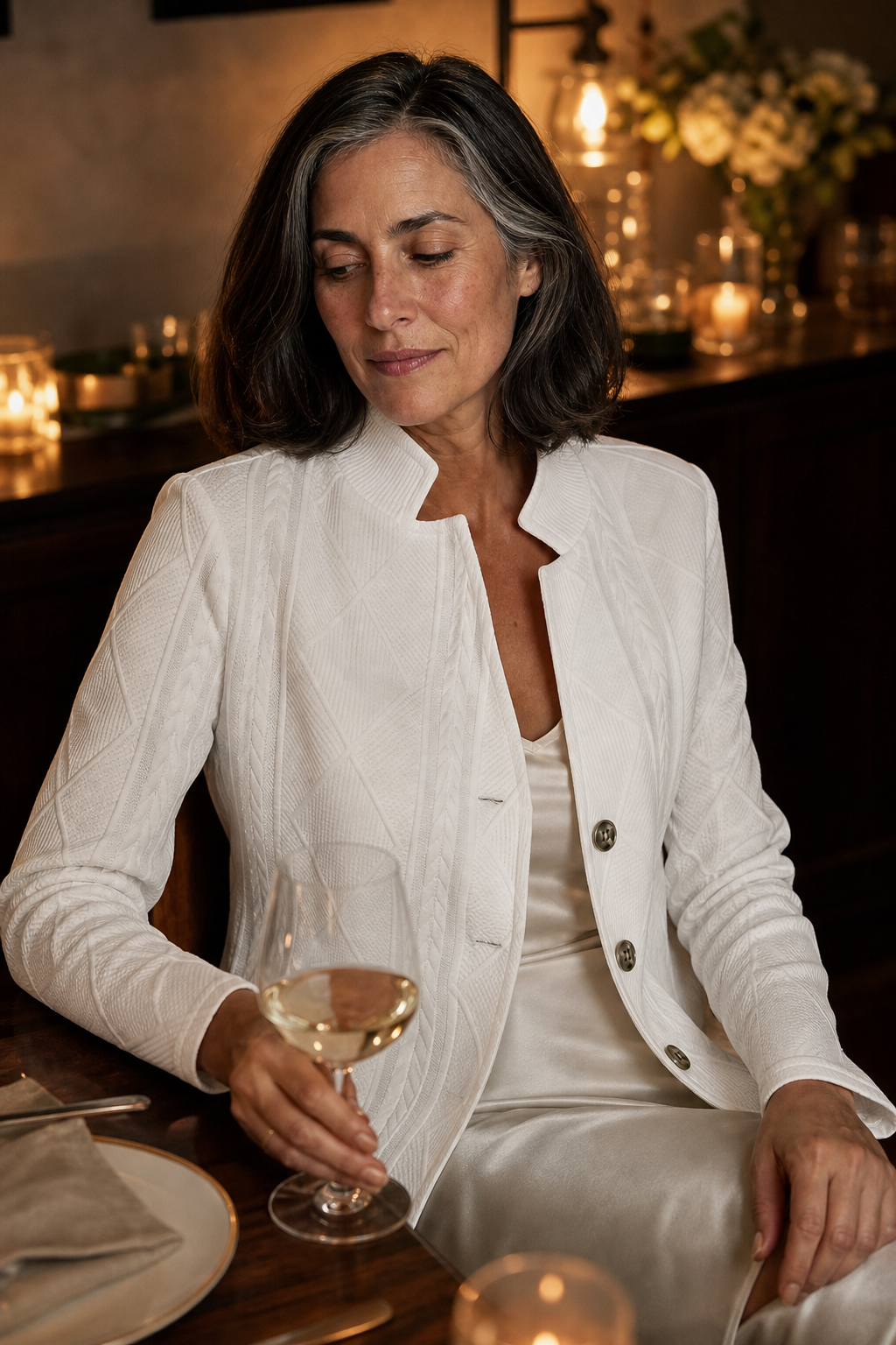 Blazer Damen mit Stehkragen und strukturiertem Schnitt - J&B - 5 - Jasminaboutique.com