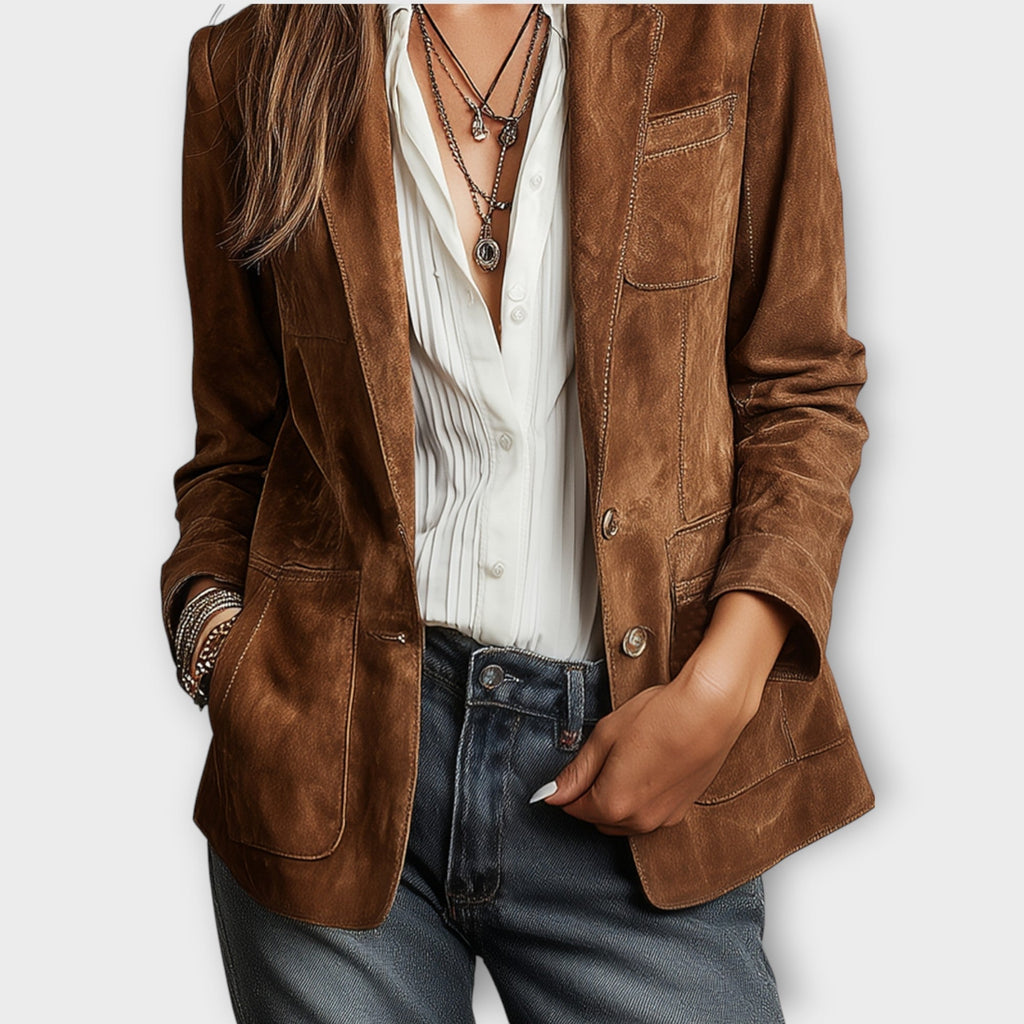 Blazer Damen mit tailliertem Schnitt und strukturiertem Design - J&B - 2 - Jasminaboutique.com
