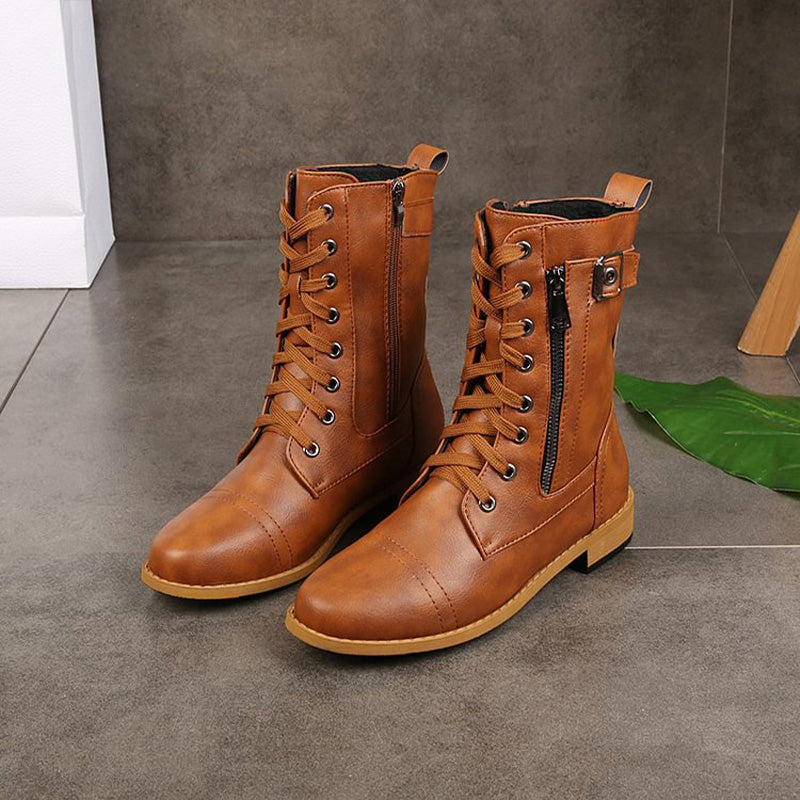 Stiefeletten Damen mit praktischem Reißverschluss und lässigem Schnitt - J&B - 4 - Jasminaboutique.com