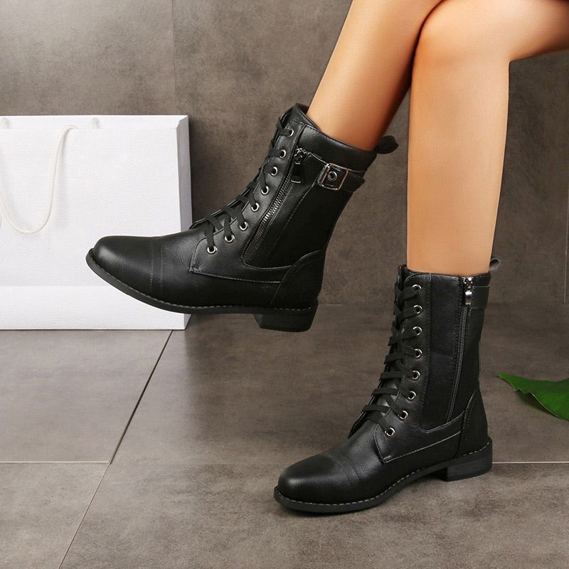Stiefeletten Damen mit praktischem Reißverschluss und lässigem Schnitt - J&B - 9 - Jasminaboutique.com