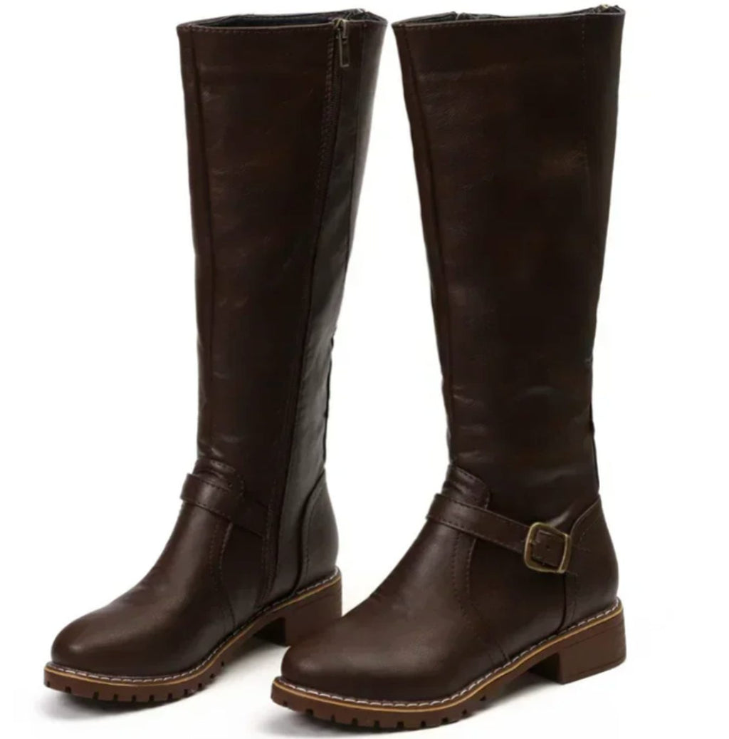 Stiefel Damen mit Schnallen-Detail und Blockabsatz - J&B - 7 - Jasminaboutique.com