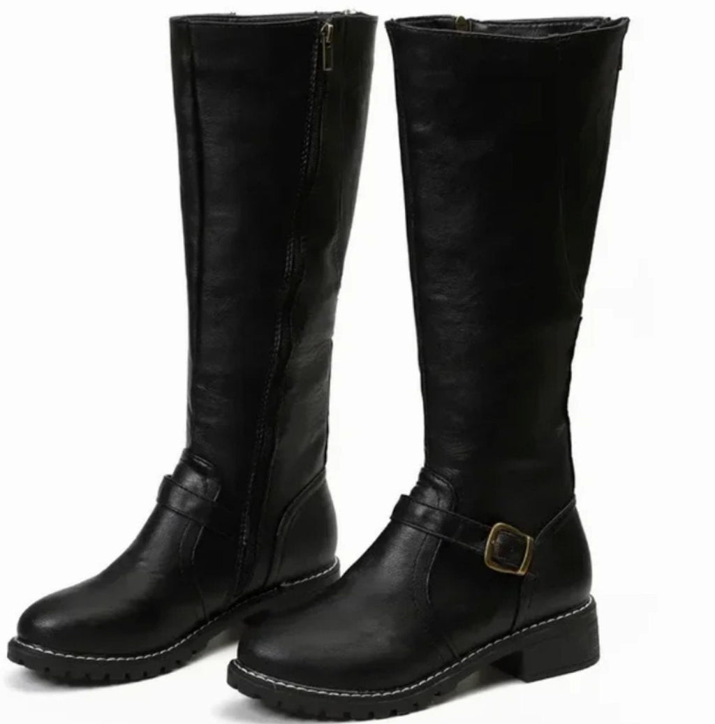 Stiefel Damen mit Schnallen-Detail und Blockabsatz - J&B - 8 - Jasminaboutique.com