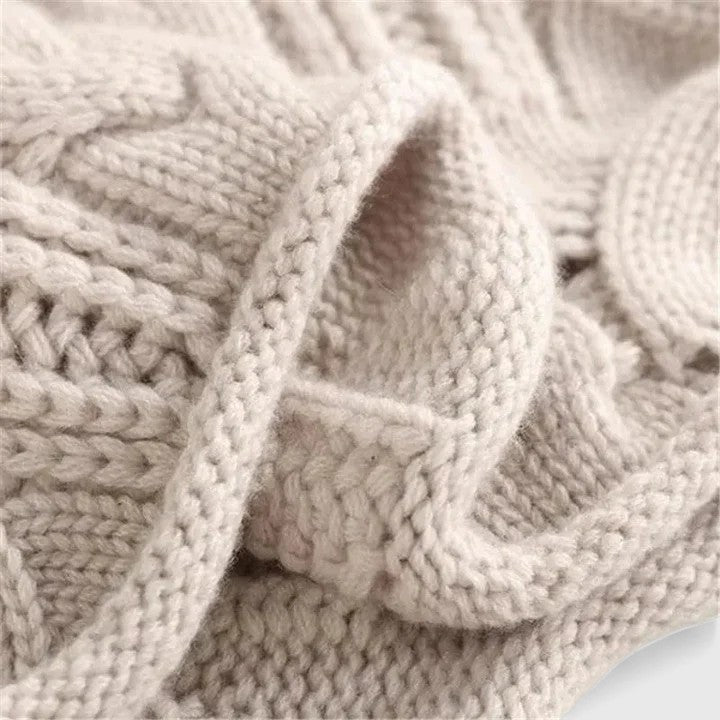 Pullover Damen mit Stehkragen und Kabelstrick-Design - J&B - 5 - Jasminaboutique.com