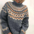 Pullover Damen mit hohem Kragen und lässigem Schnitt - J&B - 1 - Jasminaboutique.com