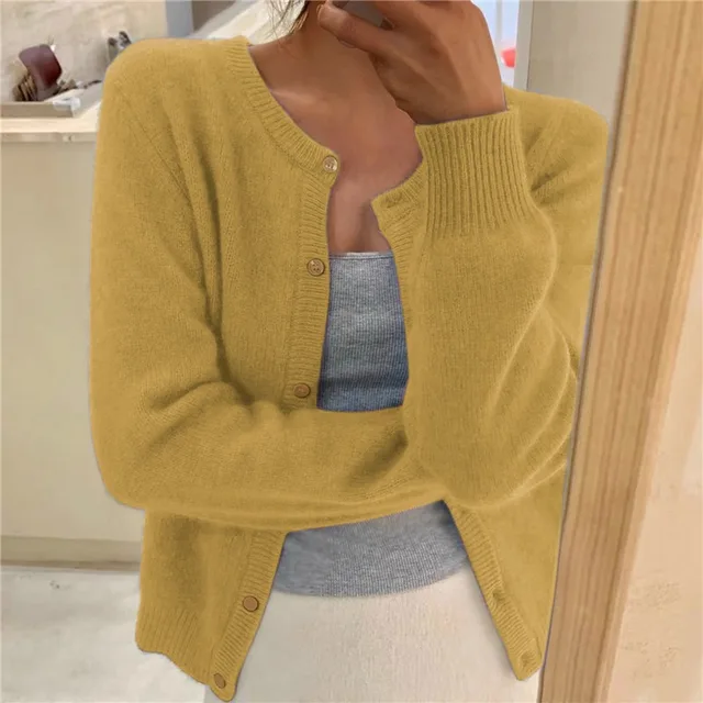 Cardigan Damen – Lockere Passform & Zeitloses Design - J&B - 6 - Jasminaboutique.com