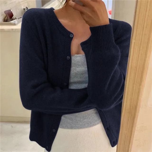Cardigan Damen – Lockere Passform & Zeitloses Design - J&B - 9 - Jasminaboutique.com