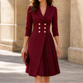 Kleid Damen mit asymmetrischem Schnitt und tailliertem Blazer-Oberteil - J&B - 11 - Jasminaboutique.com