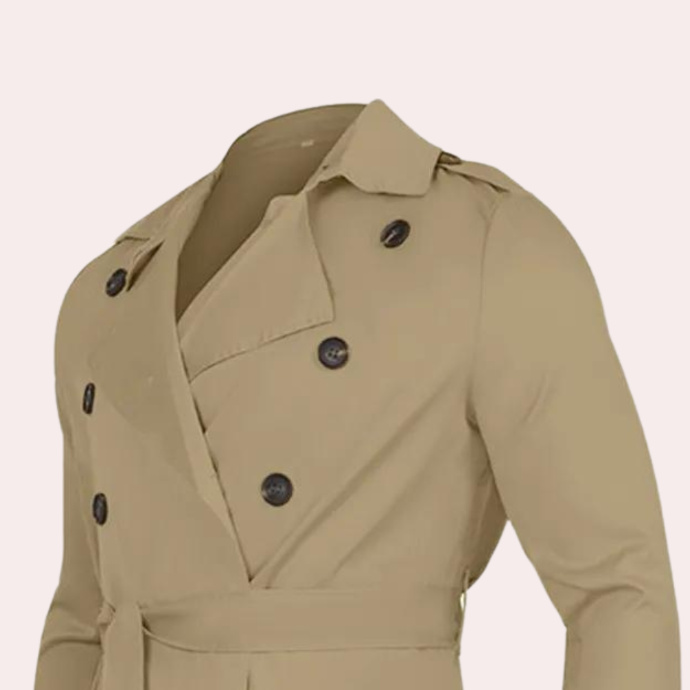 Trenchcoat Herren – Klassische Lange Jacke mit Eleganter Silhouette - J&B - 4 - Jasminaboutique.com