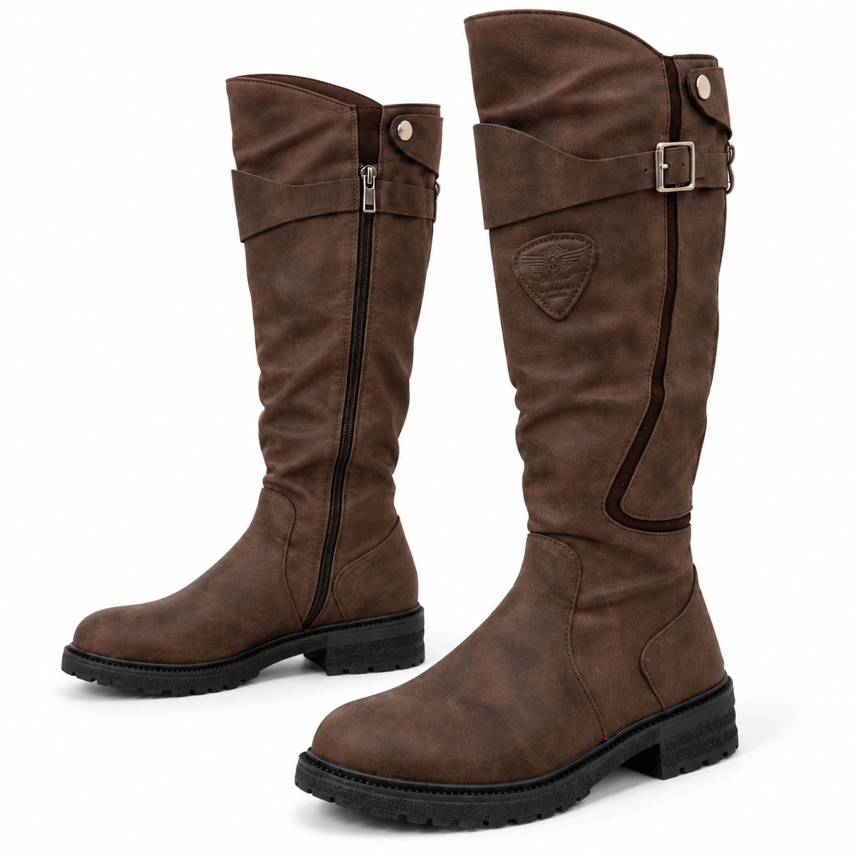 Stiefel Damen mit hohem Schaft und Reißverschluss - J&B - 6 - Jasminaboutique.com