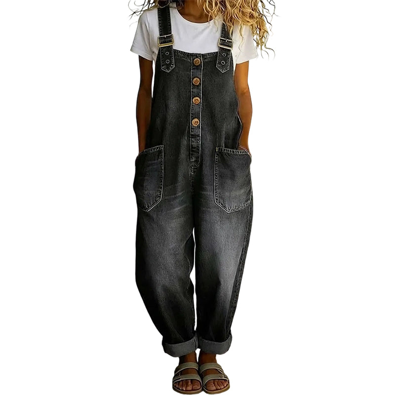 Latzhose Damen mit lockerer Passform und praktischen Taschen - J&B - 13 - Jasminaboutique.com