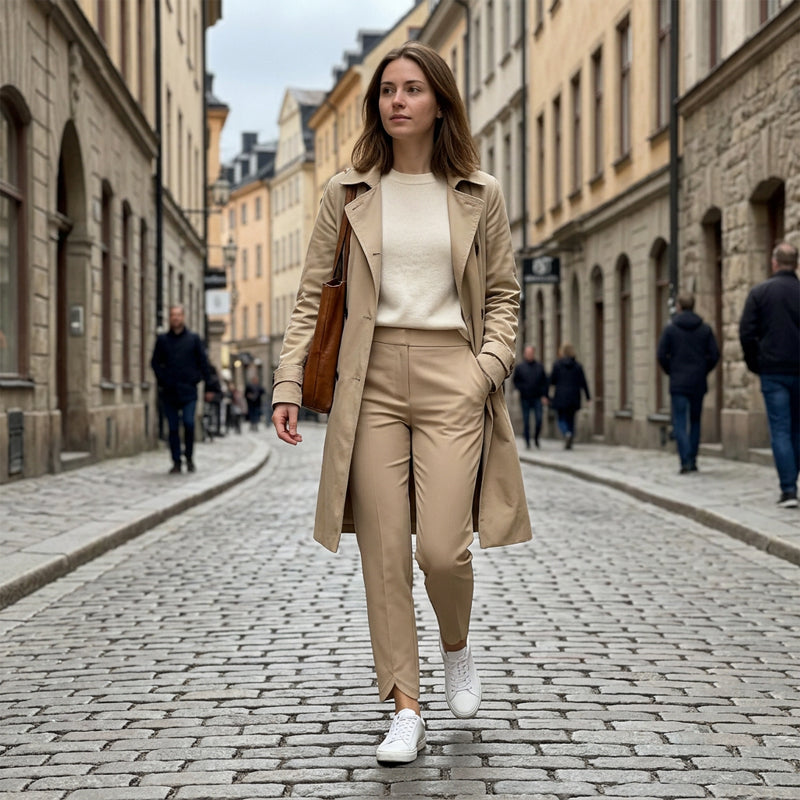 Damen Stretch-Freizeithose mit figurschmeichelndem Schnitt und Reißverschlusstaschen - J&B - 5 - Jasminaboutique.com