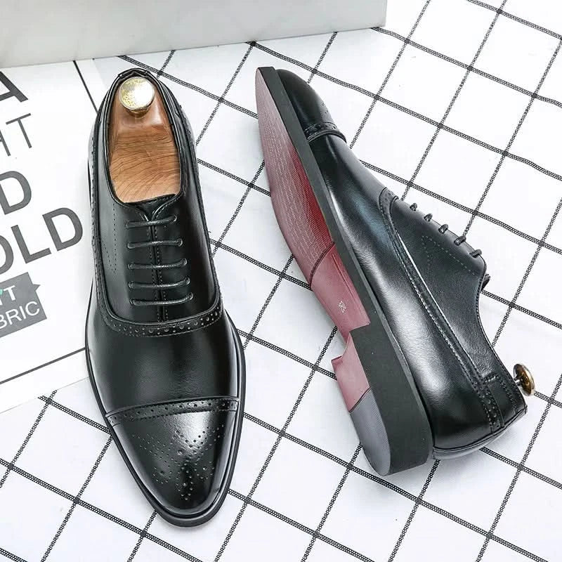 Oxford Schuhe Herren mit klassischem Schnitt und feinen Details - J&B - 5 - Jasminaboutique.com