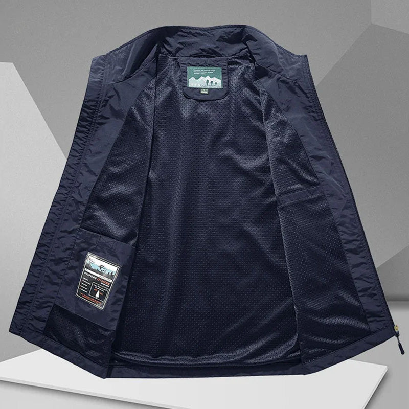 Weste Herren mit mehreren Taschen und Stehkragen - J&B - 7 - Jasminaboutique.com