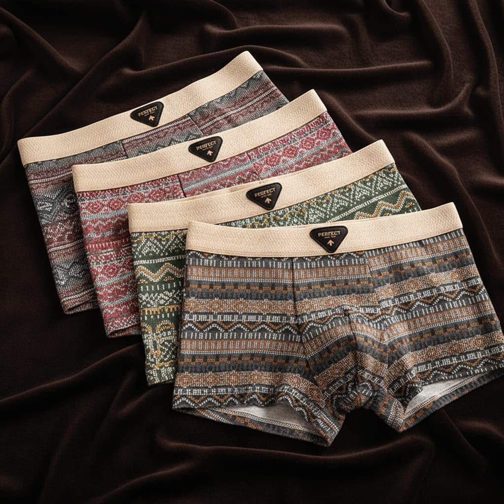 Boxershorts Herren mit elastischem Bund und gemustertem Design - J&B - 2 - Jasminaboutique.com