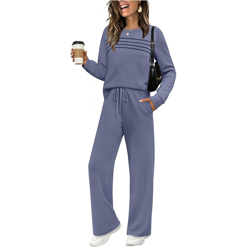 Lounge Set Damen mit lässigem Schnitt und verstellbarem Bund - J&B - 4 - Jasminaboutique.com
