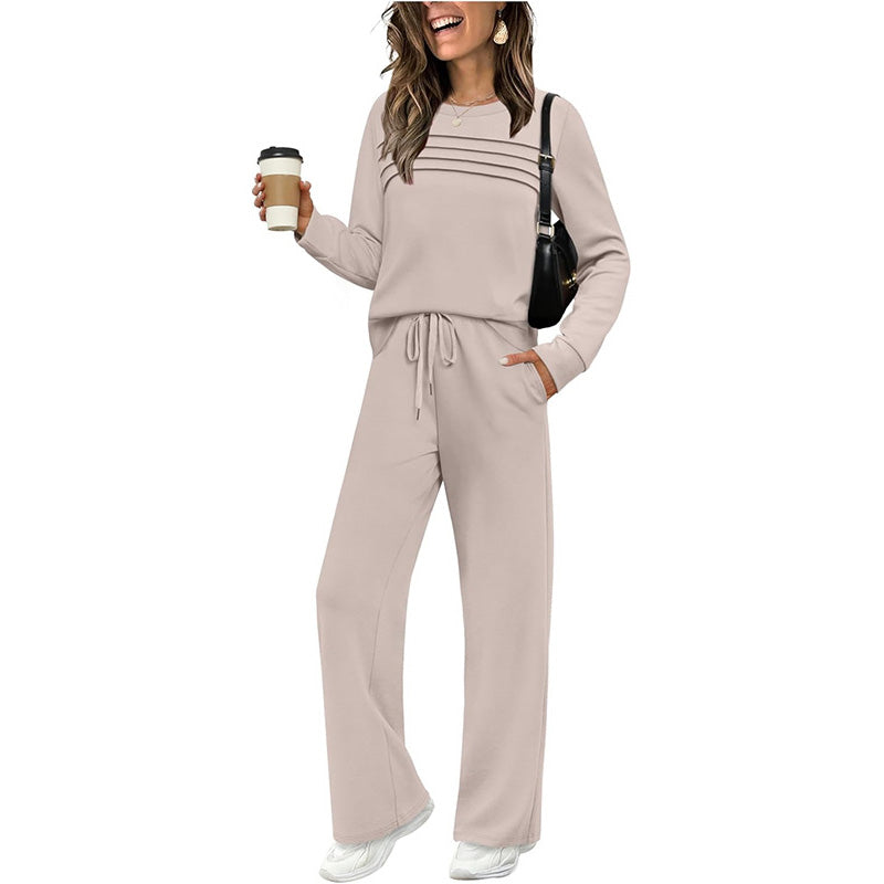 Lounge Set Damen mit lässigem Schnitt und verstellbarem Bund - J&B - 9 - Jasminaboutique.com