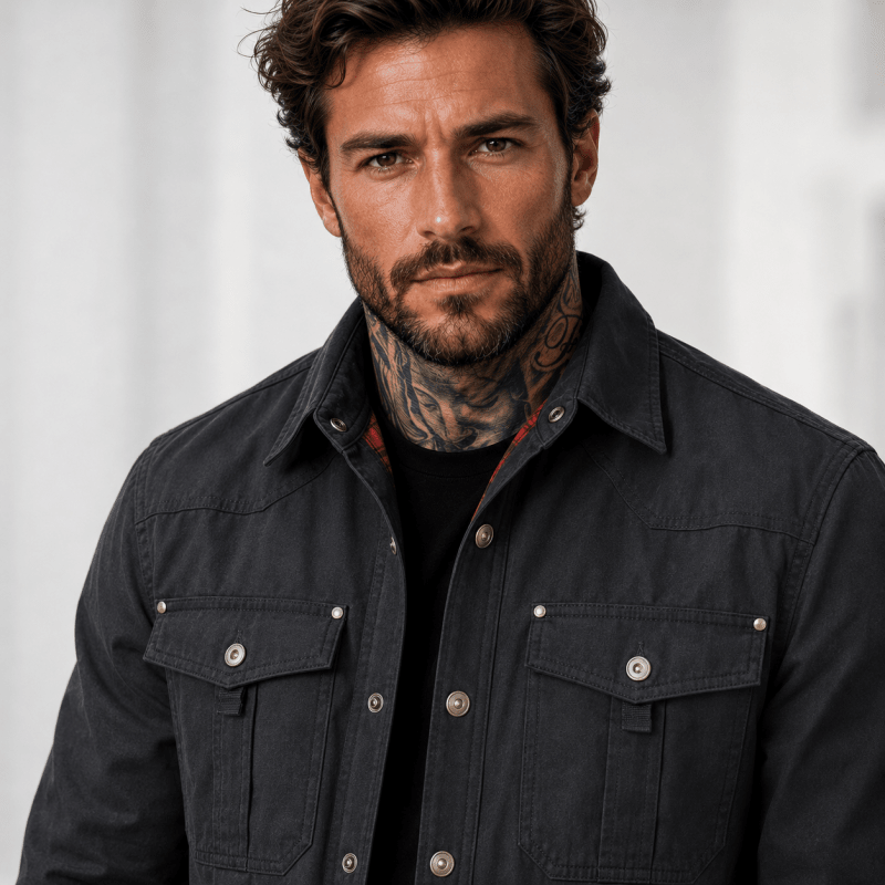 Jacket Herren mit klassischem Schnitt und funktionalen Taschen - J&B - 2 - Jasminaboutique.com