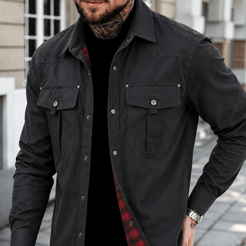 Jacket Herren mit klassischem Schnitt und funktionalen Taschen - J&B - 15 - Jasminaboutique.com