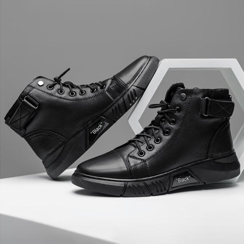 Herren Boots mit hohem Schnitt und sportlichem Look - J&B - 1 - Jasminaboutique.com
