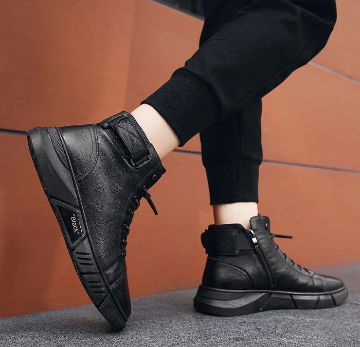 Herren Boots mit hohem Schnitt und sportlichem Look - J&B - 4 - Jasminaboutique.com