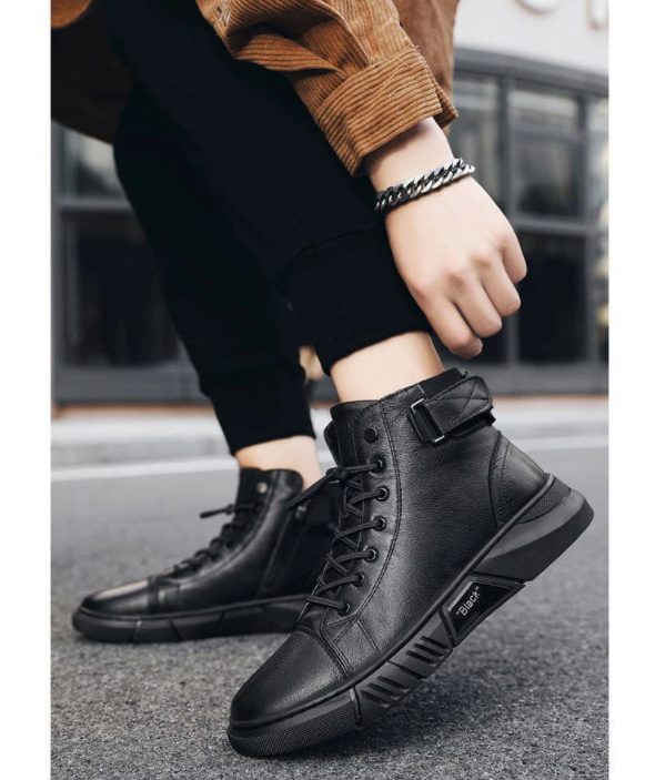 Herren Boots mit hohem Schnitt und sportlichem Look - J&B - 5 - Jasminaboutique.com